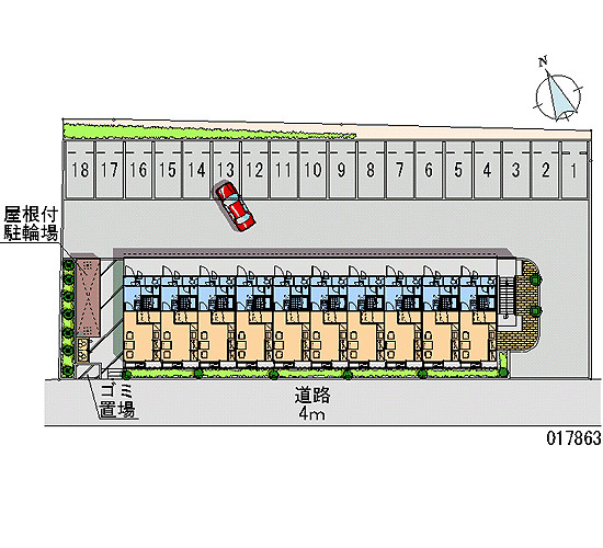 レオパレスクレール神立の駐車場|画像4