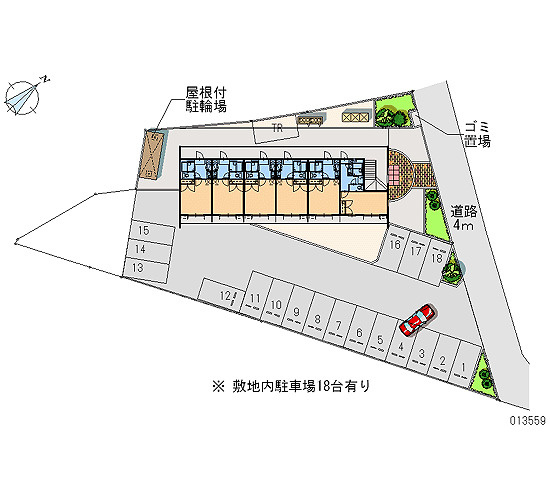 レオパレスFUJISAKIの駐車場|画像4