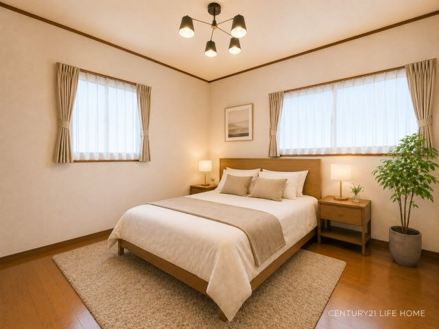 【寝室】 | 田園都市線「あざみ野」青葉区大場町　中古戸建 | 使い勝手のいい寝室です