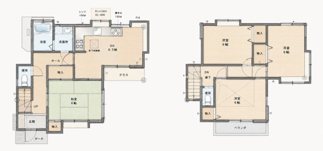 【間取り】 | 田園都市線「あざみ野」青葉区大場町　中古戸建 | 間取りです