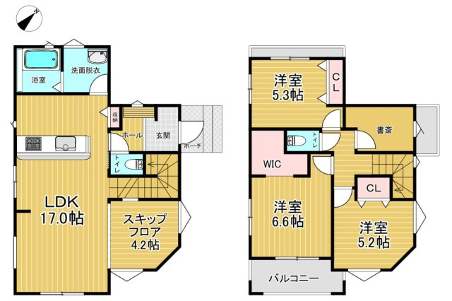中古戸建　埼玉県川口市大字木曽呂の間取り