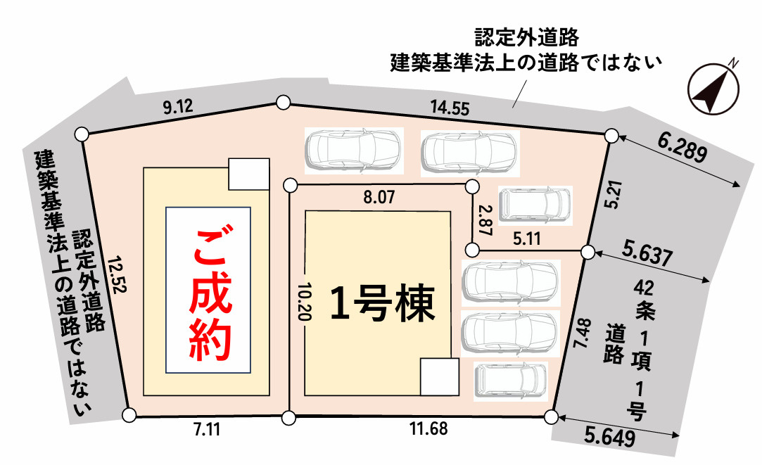 宜野湾市赤道新築の区画図
