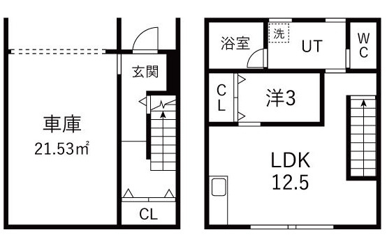 Garage d`Arteの間取り