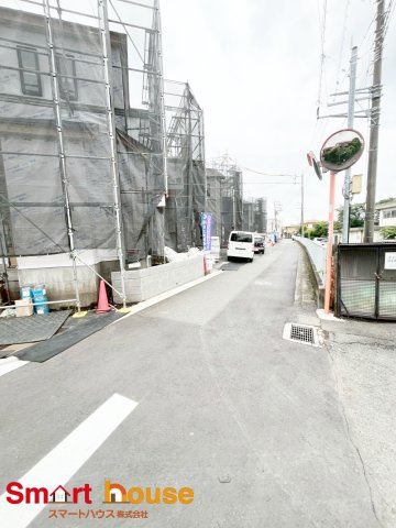 相模原市緑区二本松2丁目　新築販売8棟の前面道路含む現地写真|前面道路