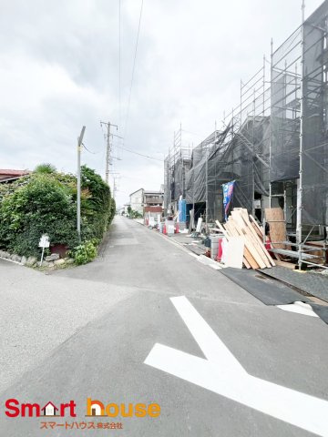 相模原市緑区二本松2丁目　新築販売8棟の前面道路含む現地写真|前面道路