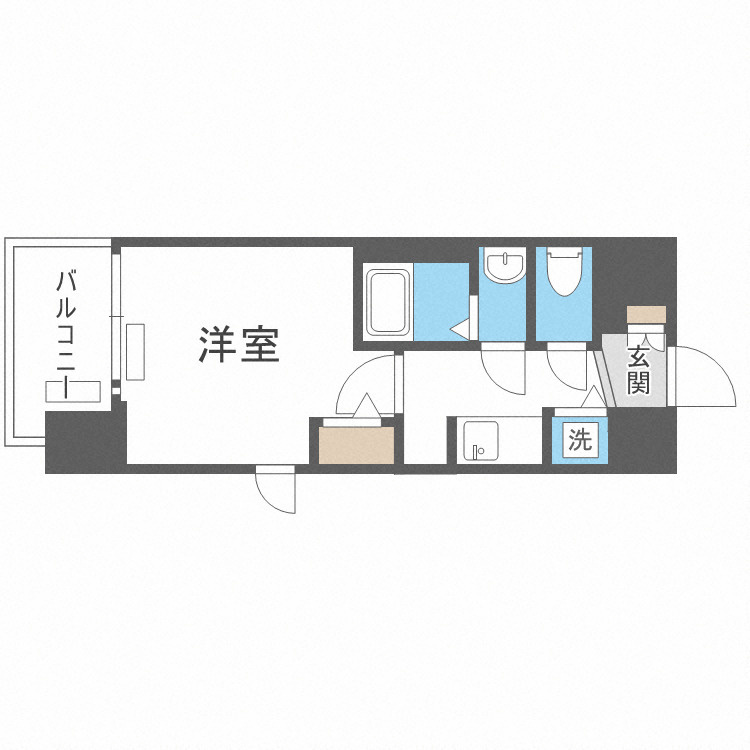 大阪市東成区東小橋１丁目の賃貸マンションの間取り