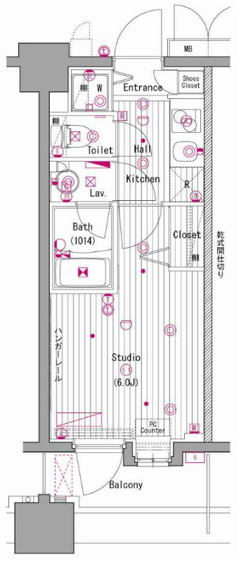 グランド・ガーラ横濱元町の間取り