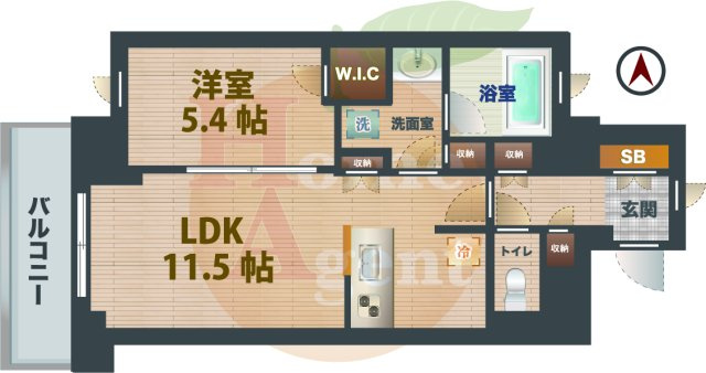 【間取り】 | バウスステージ練馬豊玉 | 1LDKのお部屋です。
