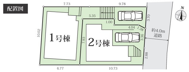 綾瀬市大上新築全2棟の区画図