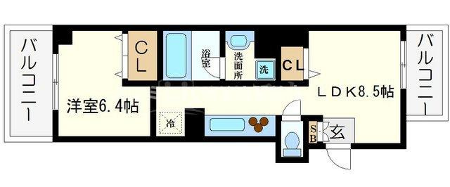 RIDGE北堀江（旧ルクレ北堀江）の間取り