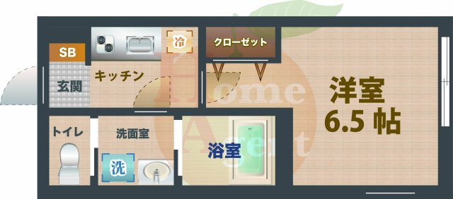 【間取り】 | ジェノヴィア新高円寺 | 1Kのお部屋です。