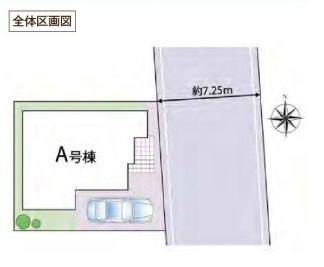 三郷市　東町　新築戸建　　全1棟の区画図|区画図です