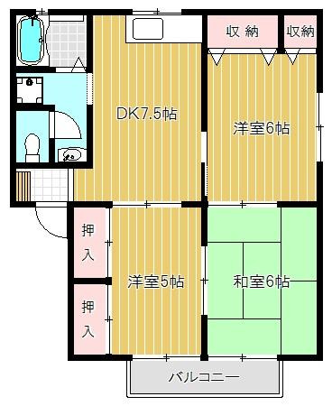 グリーンシャルマン　Ｃ棟の間取り