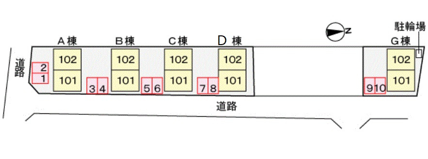 サニーコートAの区画図