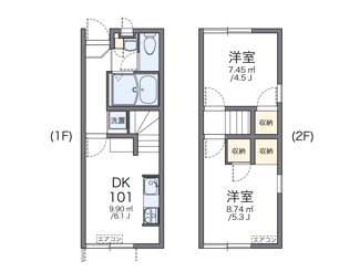 【間取り】 | レオパレスナチュールⅡ | 画像2