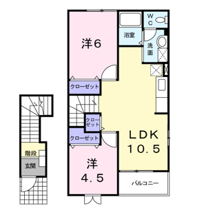 【間取り】 | ヴィラ・アベニールＣ | 間取図