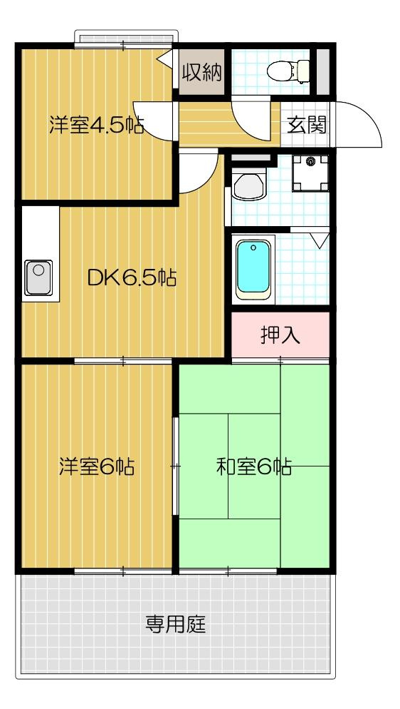 ビューハイムカオル　Aの間取り