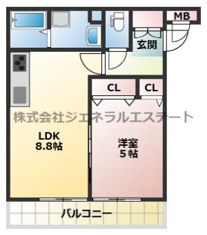 【間取り】 | CASA　CALMA上野口