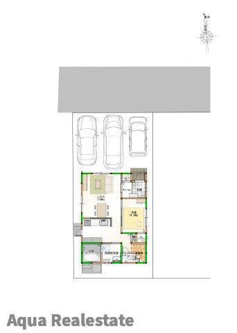 オール電化デザイナーズハウス高松市多肥上町建売⑬の区画図