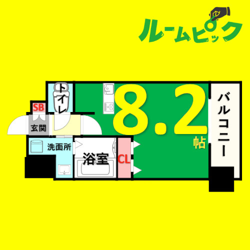 ライジングコート名古屋駅前東　名古屋市賃貸　仲介手数料無料の間取り