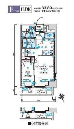 リヴシティ初台の間取り|寝室と生活空間を分けられる間取り