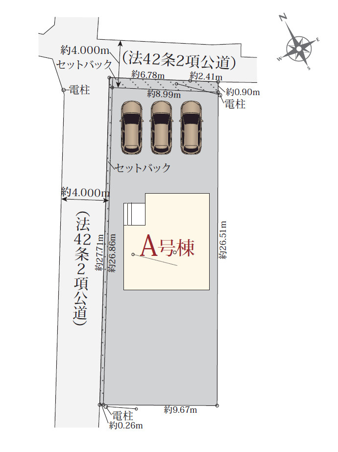 新築戸建　沼津市大塚66番　全1棟　A号棟の区画図|区画図