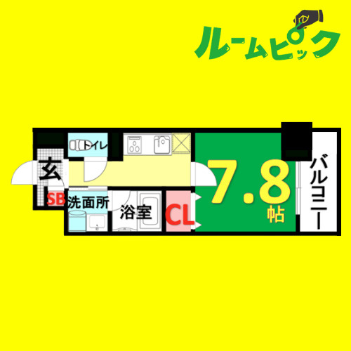リヴシティ浅間町　名古屋市賃貸　仲介手数料無料の間取り