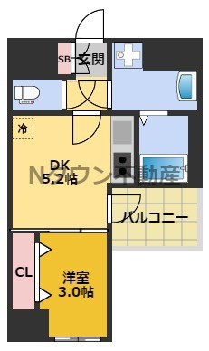 【間取り】 | プレサンス今池駅前フェルディノ | 間取りです。