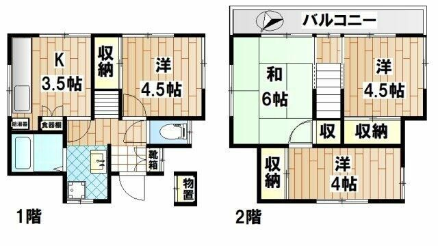 東有馬２丁目戸建の間取り