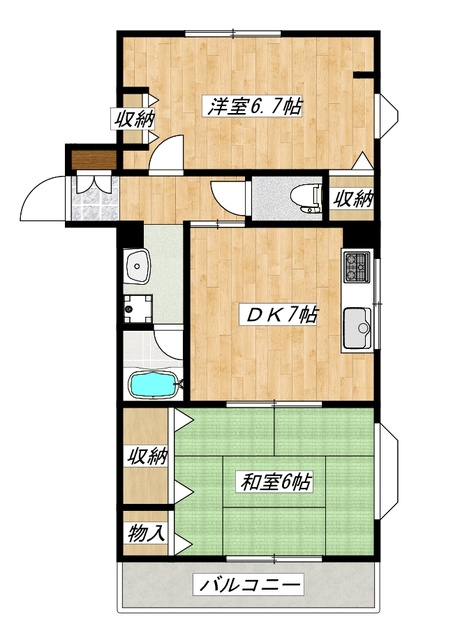 ノースグリーンの間取り|間取図です！