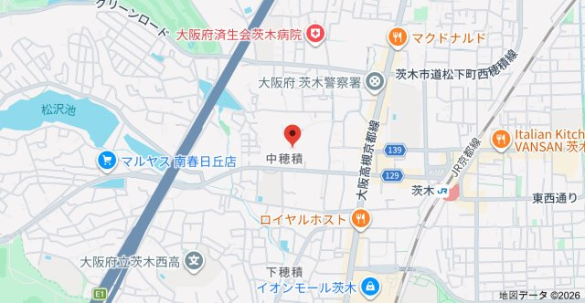 パロス茨木中穂積の地図