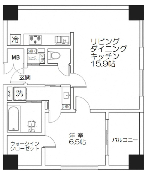 【間取り】 | ユニブール池袋リ・ノヴァス　15695