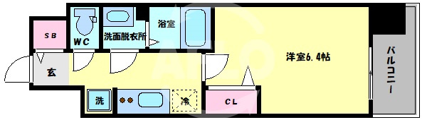 プレサンス森ノ宮ＴＨＥゲートの間取り|プレサンス森ノ宮ＴＨＥゲート
