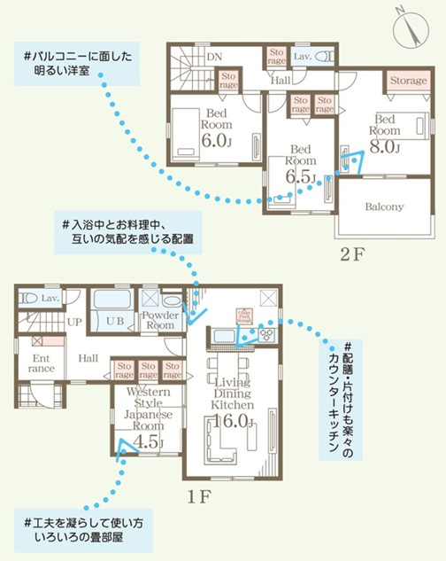 【Livele Garden】　栃木市岩舟町静和　第５　全2邸の間取り|〇4LDK〇
全居室南向き！
ゆったり和室付き♪