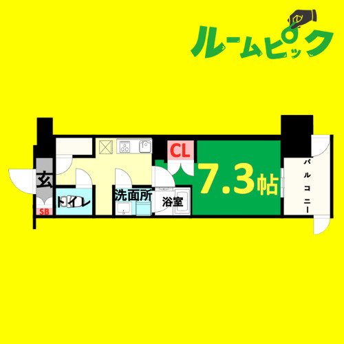 ラフィシア上前津　名古屋市賃貸　仲介手数料無料の間取り