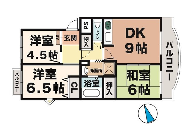 シャトラン高月の間取り