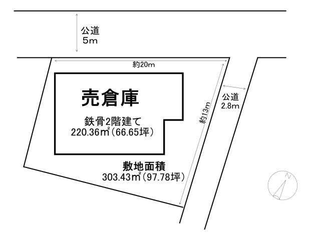 売り倉庫の間取り