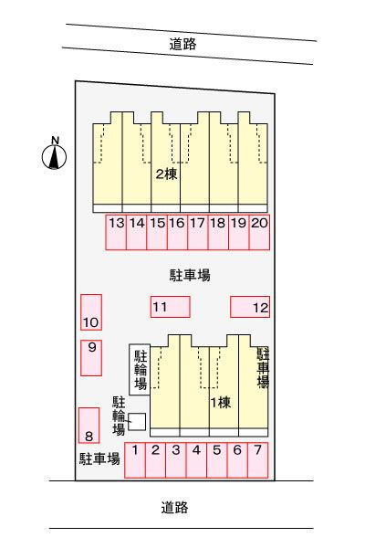 ヴァンベール中味鋺Ⅱの区画図