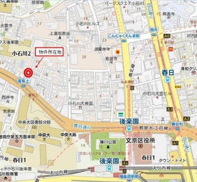 ＪＰ　ｎｏｉｅ　小石川富坂の地図