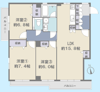 【間取り】 | パークビュー狛江