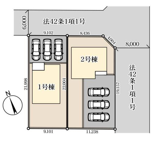 古河市下辺見第7　新築戸建　2号棟の区画図