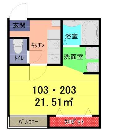 ヴィラート西大宮の間取り