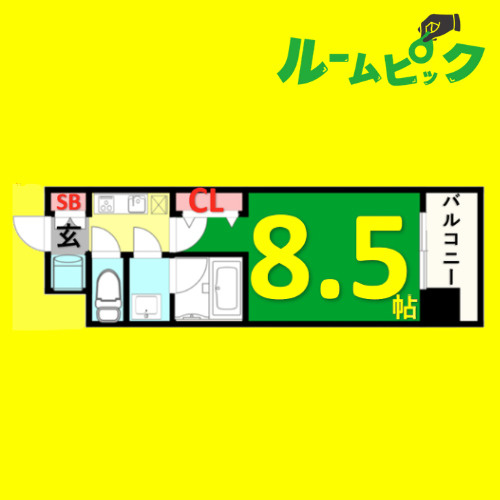 ルクレ新栄レジデンス 名古屋市賃貸　仲介手数料無料の間取り