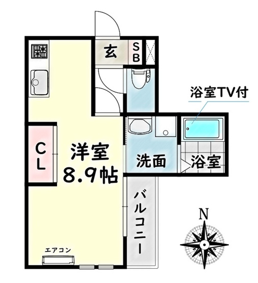 【間取り】 | GRANDTIC桜【名古屋市賃貸・浴室TV】