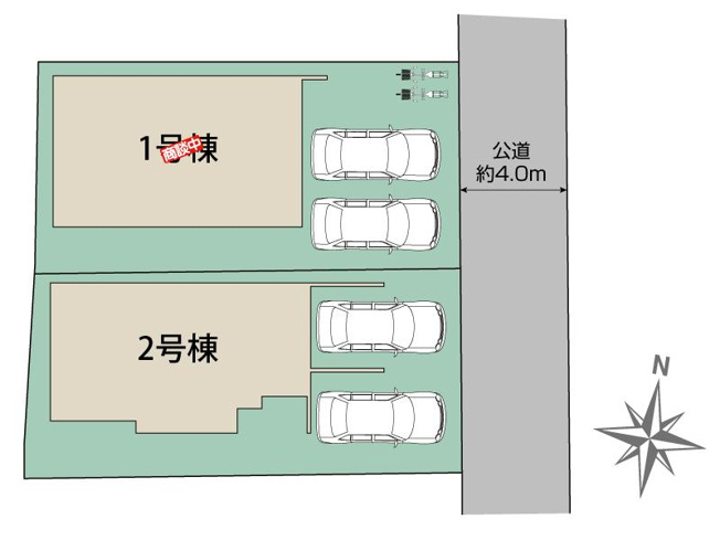 【区画図】 | 三島市南本町 新築建売 2号棟 | 2号棟の区画図です