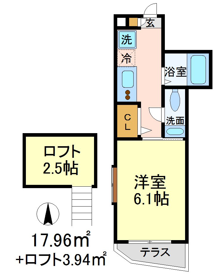 世田谷区宮坂２丁目のアパートの間取り