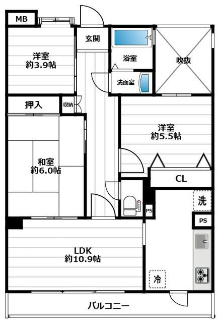 （仮称）津田沼マンションの間取り