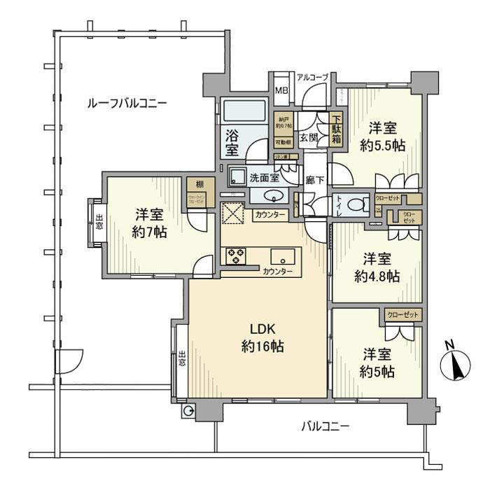 アーデル原木中山 の間取り