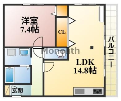 ハイツ藤の間取り