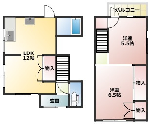 的形町戸建の間取り